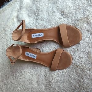 Steve Madden Irene Tan Nubuck heeled sandals 6.5